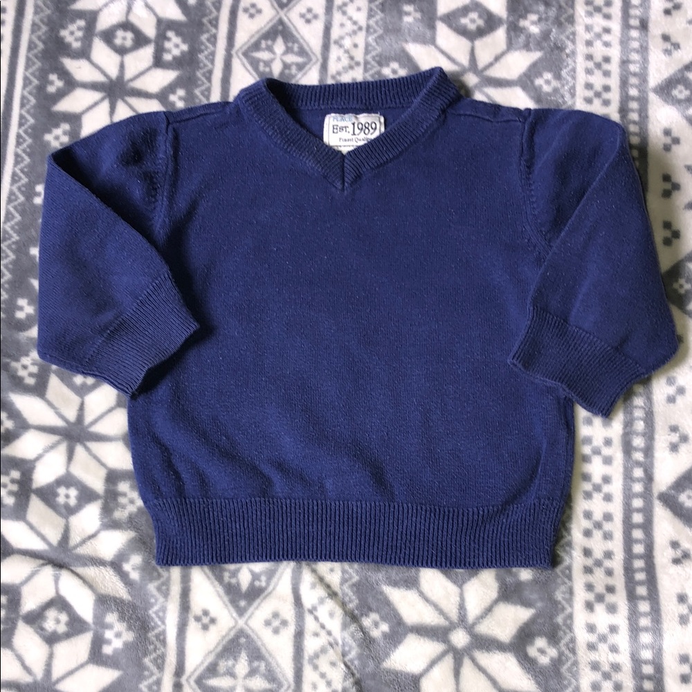 The Children's Place Navy V-Neck Knit Sweater